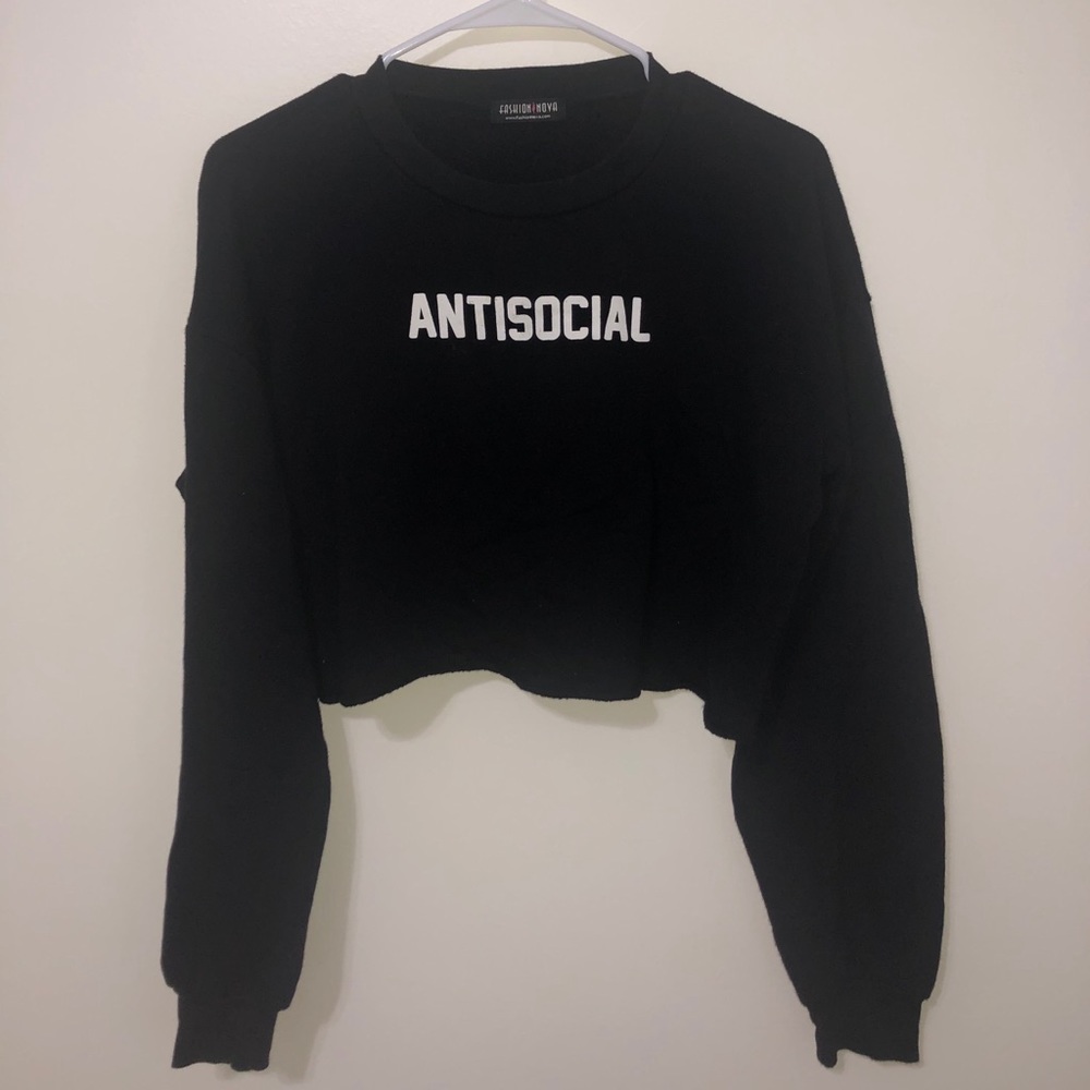 Antisocial Crop Sweatshirt